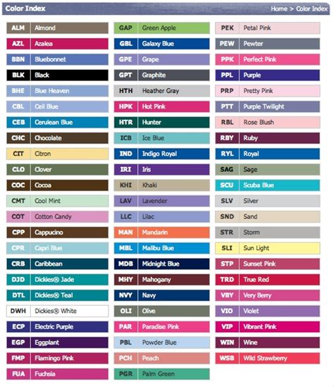 Figs Scrubs Color Chart