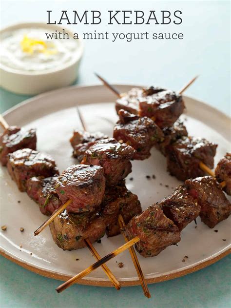 Lamb Kebabs with a Mint Yogurt Sauce | Spoon Fork Bacon