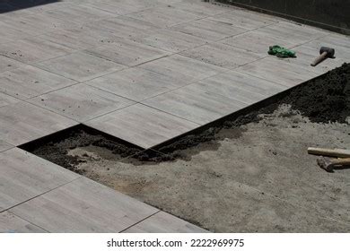 Installation Floor Tiles Outdoor Stock Photo 2222969975 | Shutterstock