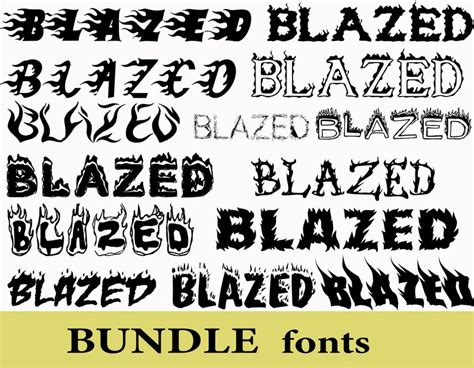 Fire Font. Flame Font Bundle 14 Fonts. Font for Cricut. Silhouette Font. Cute Fonts. - Etsy