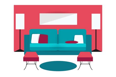 Livingroom Clipart Home Interior Design Flat Illustration Cartoon ...