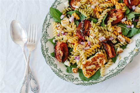 Halloumi & Roasted Tomato Tricolore Pasta Salad | AΦRODITE's KITCHEN ...