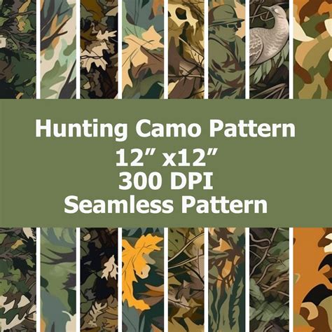 8 Seamless Hunting Camo Patterns. Hunting Camo Background. Hunting Camo ...