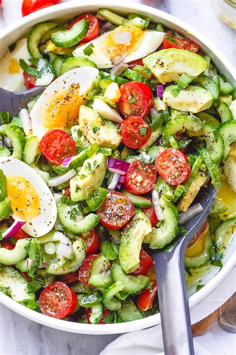 Avocado Salad Recipe with Tomato, Eggs and Cucumber – Healthy Avocado ...