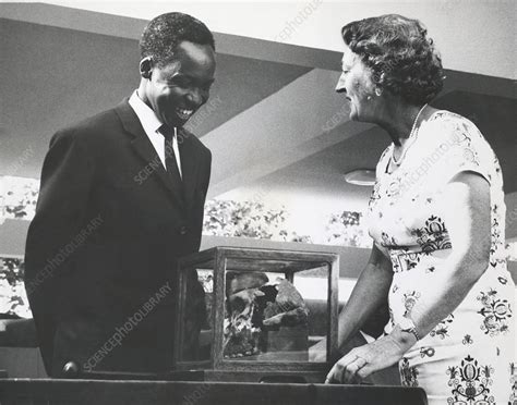 President Nyerere and Mary Leakey - Stock Image - C003/1481 - Science Photo Library