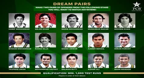 Pakistan cricketers name their 'dream' opening pairs