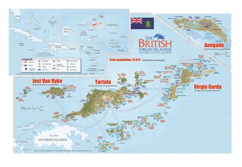 Large travel map of British Virgin Islands | British Virgin Islands | North America | Mapsland ...