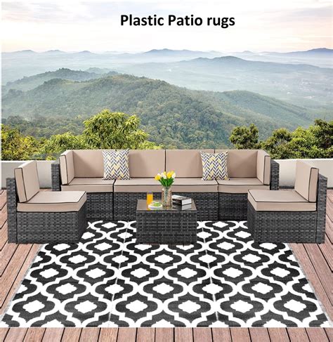 BalajeesUSA 9'x12' Outdoor Patio Rugs Clearance, Plastic Straw Rug, Rv Outdoor Mat - Walmart.com