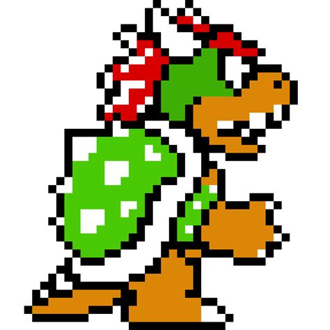 Bowser | Patrón de píxeles, Pixeles, Punto de cruz