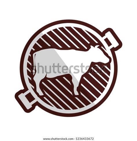 Bbq Grill Oven Cow Silhouette Stock Vector (Royalty Free) 1236433672 | Shutterstock