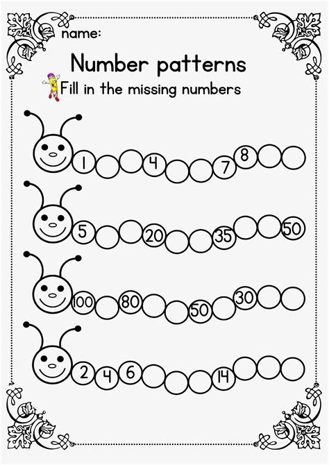 Number Patterns Worksheet Number Patterns Worksheets Pattern | Images and Photos finder