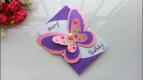 Beautiful Handmade Birthday card//Birthday card idea. - YouTube