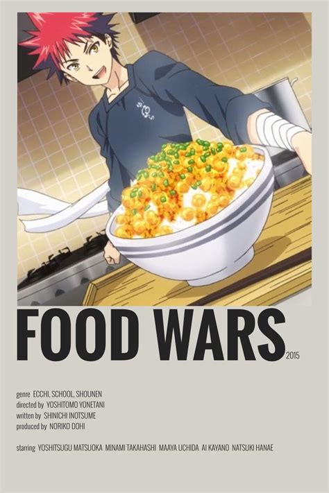 minimalist poster in 2021 | Food wars, Anime printables, Anime canvas