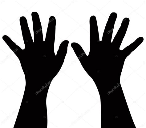 A pair child hand silhouette,vector Stock Vector Image by ©Dr.Art #26198593