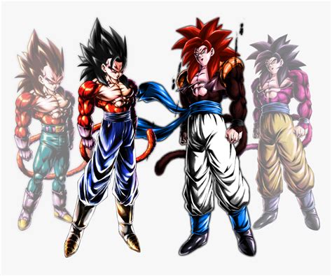 Goku Vegeta Gogeta Vegito Ssj4, HD Png Download - kindpng