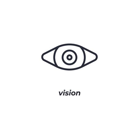 Vector sign vision symbol is isolated on a white background. icon color ...