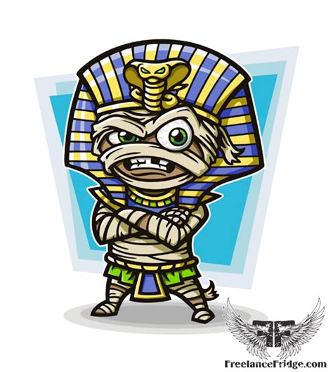 Tiny Cartoon King Tut – Freelance Fridge- Illustration & Character ...