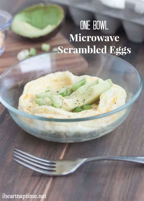 One Bowl Microwave Scrambled Eggs {and healthy!} - I Heart Nap Time