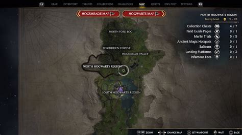 Hogwarts Legacy map size, images, locations