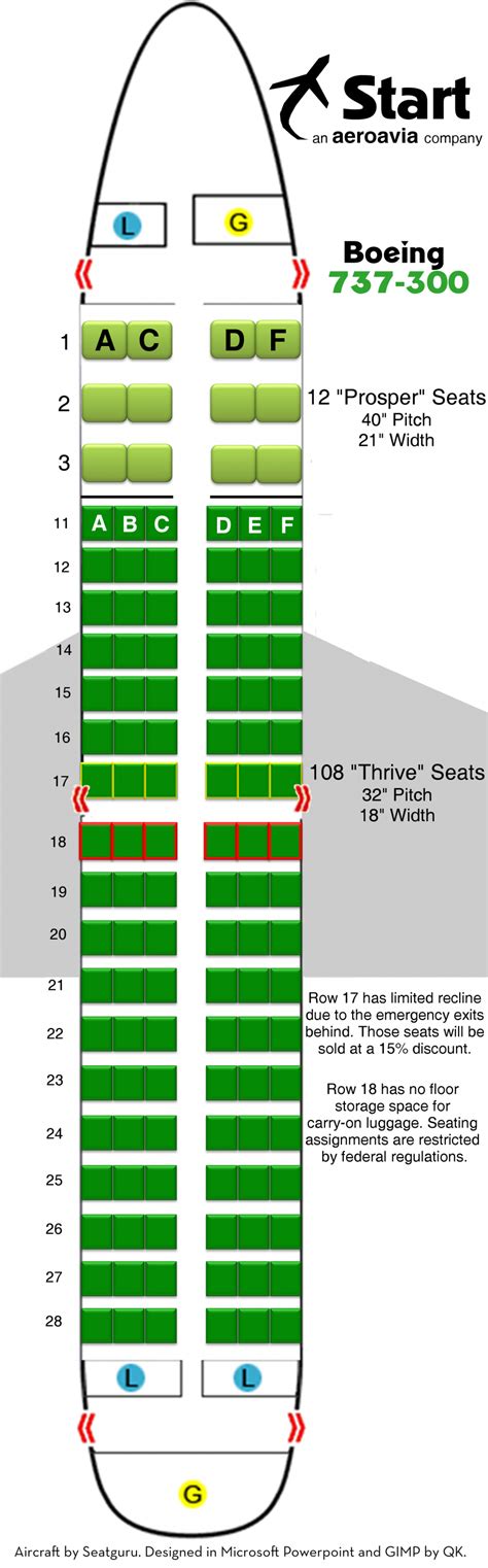 Start Boeing 737-300 Seat Map - AeroAvia Seat Maps - Gallery - Airline Empires