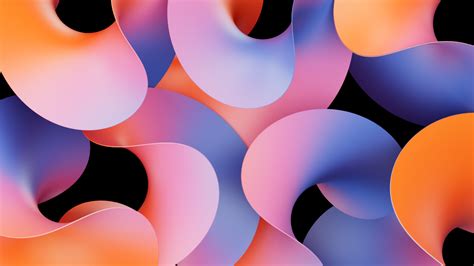 Colorful abstract Wallpaper 4K, Gradient curves, Abstract curves