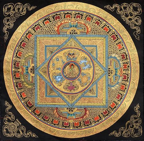 A Mandala of the Buddha with Auspicious Symbols