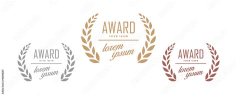 Gold, silver and bronze award icon set Stock Vector | Adobe Stock