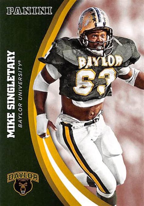 Mike Singletary football card (Baylor Bears) 2016 Panini Team Collection #22