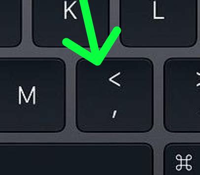 What is the symbol above the comma on a keyboard called? The left arrow ...