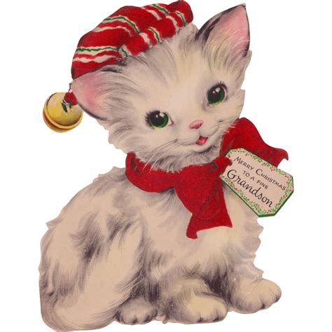 Cat Christmas Cards, Christmas Kitten, Old Christmas, Gorgeous Christmas, Christmas Greetings ...