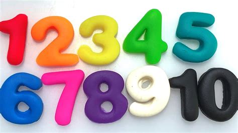 Learn Numbers 1-10 | Learn Colors with Play Doh | HappyToys2 - YouTube