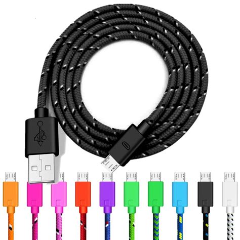 Micro USB Cable 2.4A Fast Charging cabo usb micro mobile phone cables ...