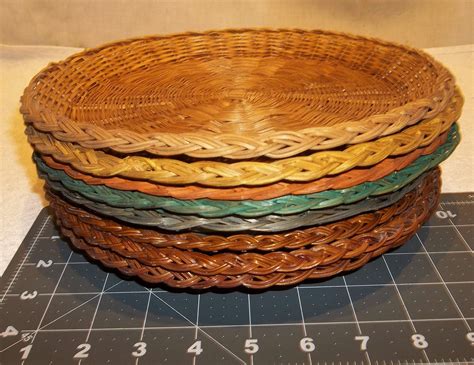 Vintage Heavy Wicker Rattan Bamboo Paper Plate Holders | Etsy | Paper plate holders, Colorful ...