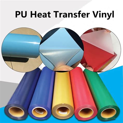 30cm*200cm PU Material Heat Transfer Vinyl Cutting FilmT shirt Vinyl Hot Sale Heat Press Vinyl ...