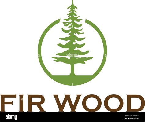 Modern design FIR WOOD tree green logo design Stock Vector Image & Art - Alamy
