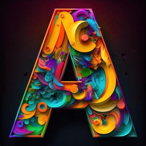 Premium Photo | Logo of a letter in colorful