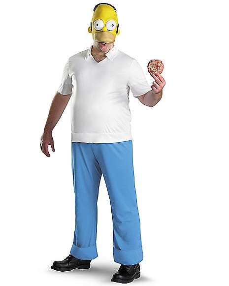 The Simpsons Homer Simpson Deluxe Adult Costume - Spirithalloween.com