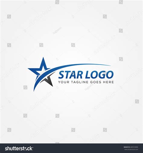 Blue Star Logo Vector Black Background Stock Vector (Royalty Free) 689533000 | Shutterstock