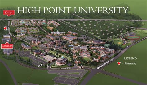 High Point University Campus Map - Piedmont Triad Partnership