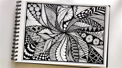 Zentangle art || Zentangle patterns - YouTube