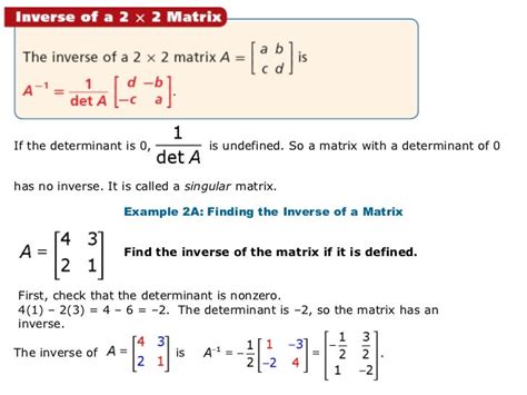 Matrix inverse