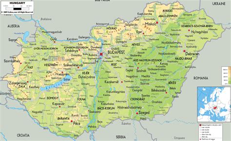 Maps of Hungary | Detailed map of Hungary in English | Tourist map of ...