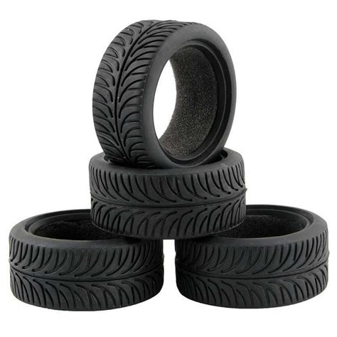 Aliexpress.com : Buy 4PCS High Grip Black Rubber Tyre Wheel Tires for 1 ...