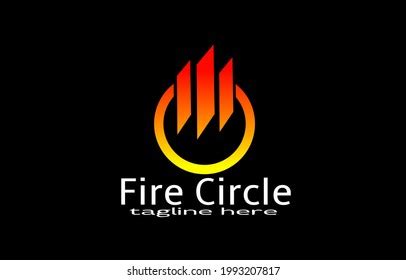 Fire Flame Circle Logo Design Stock Vector (Royalty Free) 1993207817 | Shutterstock