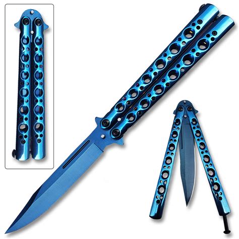 Swift Blue Balisong Butterfly Knife - Edge Import