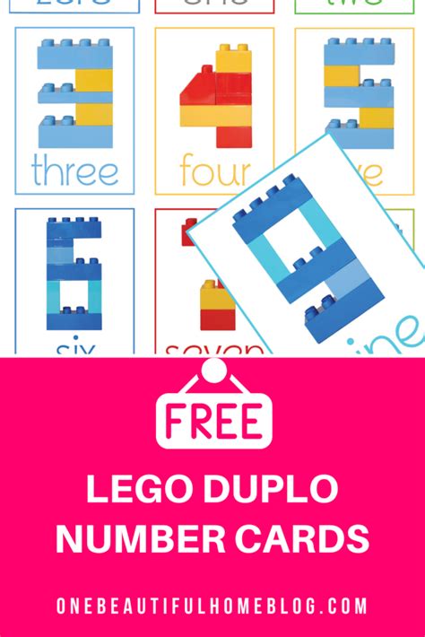 Lego Duplo Number Cards - One Beautiful Home