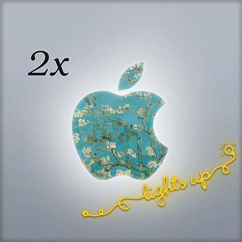 Apple MacBook Decal Apple Logo MacBook Sticker GLOWING Almond Blossom ...