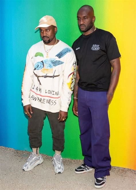 Virgil Abloh and Kanye West at the Louis Vuitton SS19 runway show ...