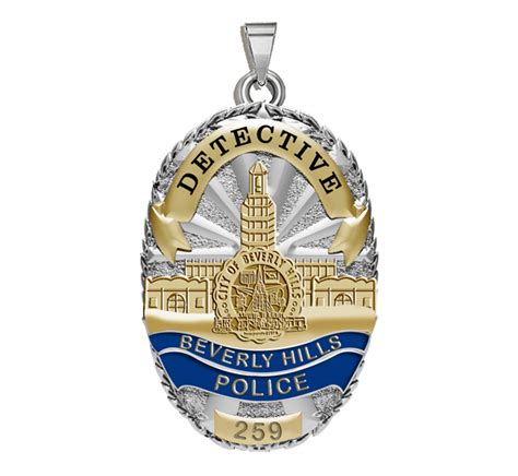 Personalized Beverly Hills Police Badge with Your Rank and Number - PG101649