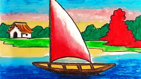 Boats Drawing For Kids